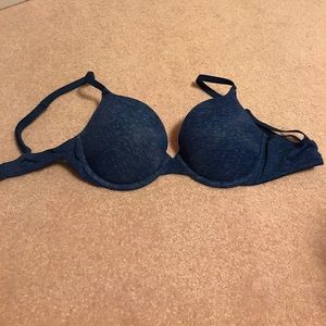 Blue push up bra from PINK