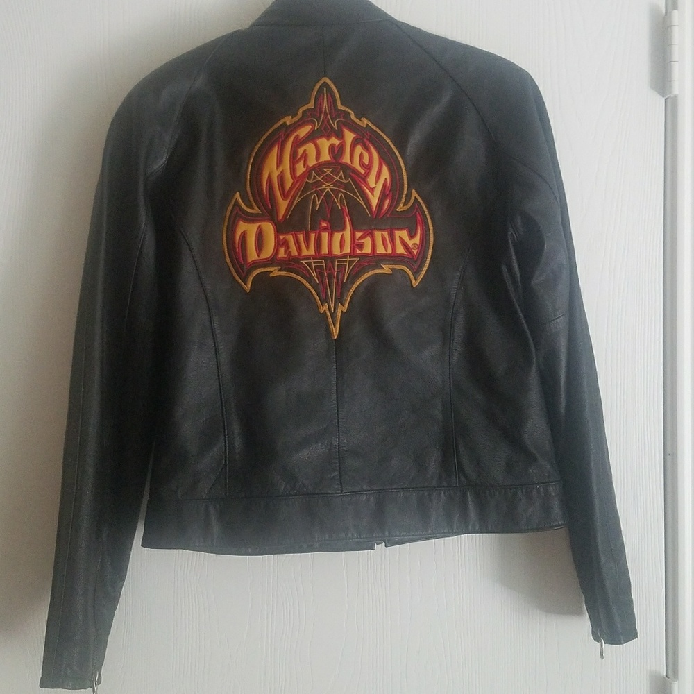 Women's Harley Davidson leather Motocycle Jacket