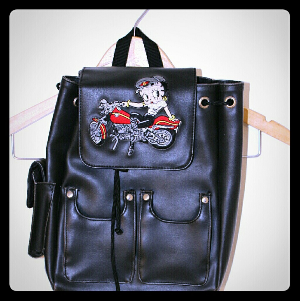 Vintage Biker Betty Boop Backback