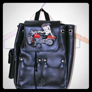 Vintage Biker Betty Boop Backback