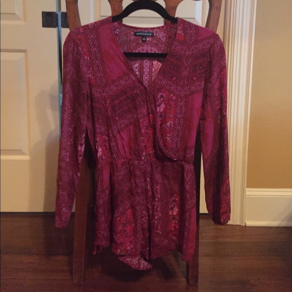 Kendall & Kylie Romper Red and Pink S