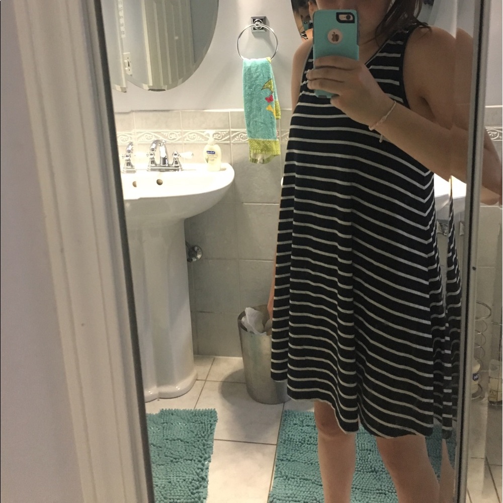 Black and white striped sundress