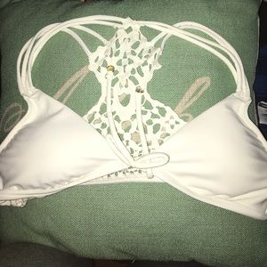 White bathing suit top
