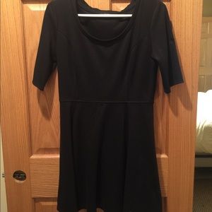 Black half sleeve dress