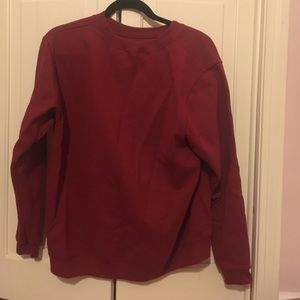 Oversized burgundy crewneck