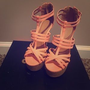 Fun Peach Heels