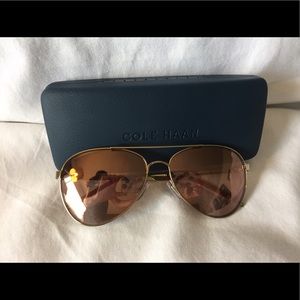 Cole Haan StudioGrand Metal Aviator Sunglasses