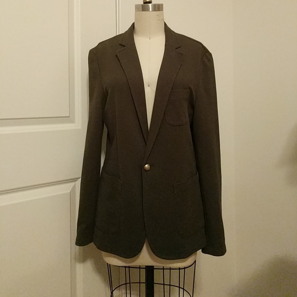 Mens army green blazer