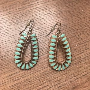 Turquoise and Gold Earrings