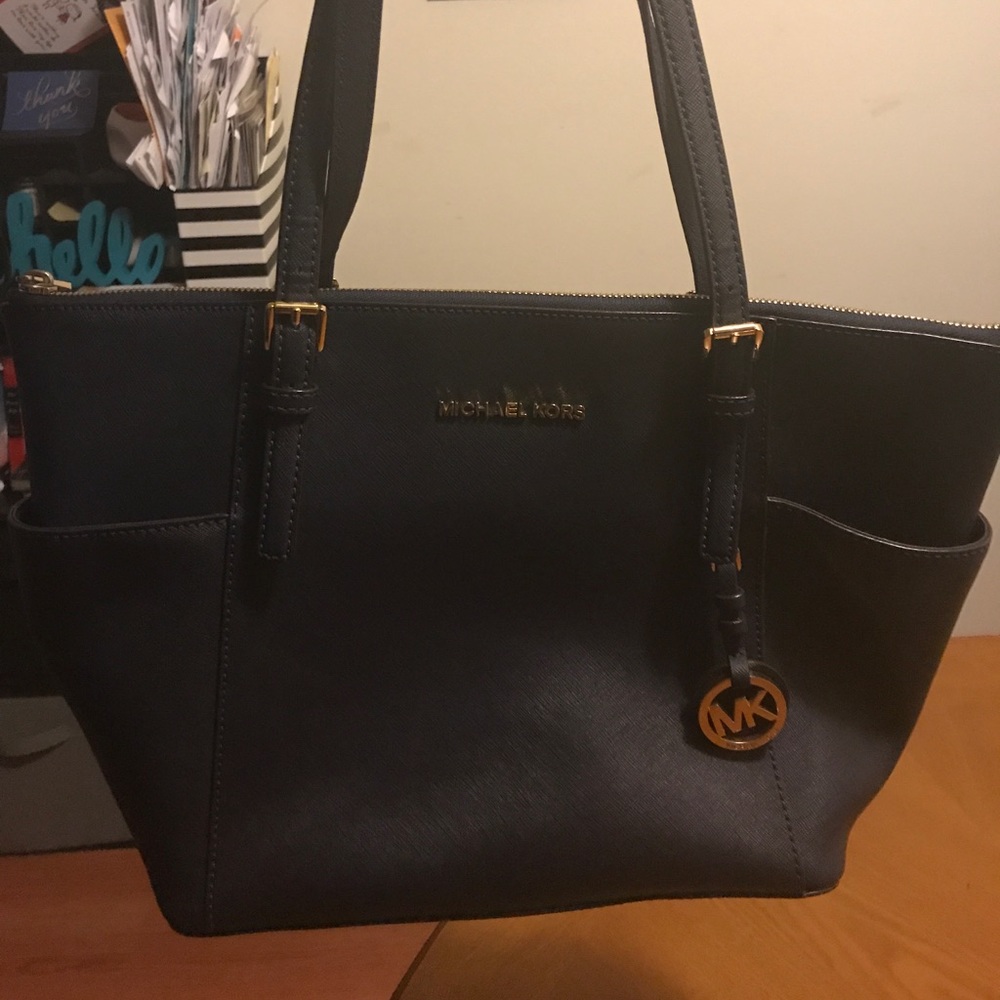 Michael Kors Jet Set East West tote 15x10, Navy