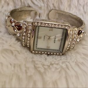 Gossip silver and rhinestone watch