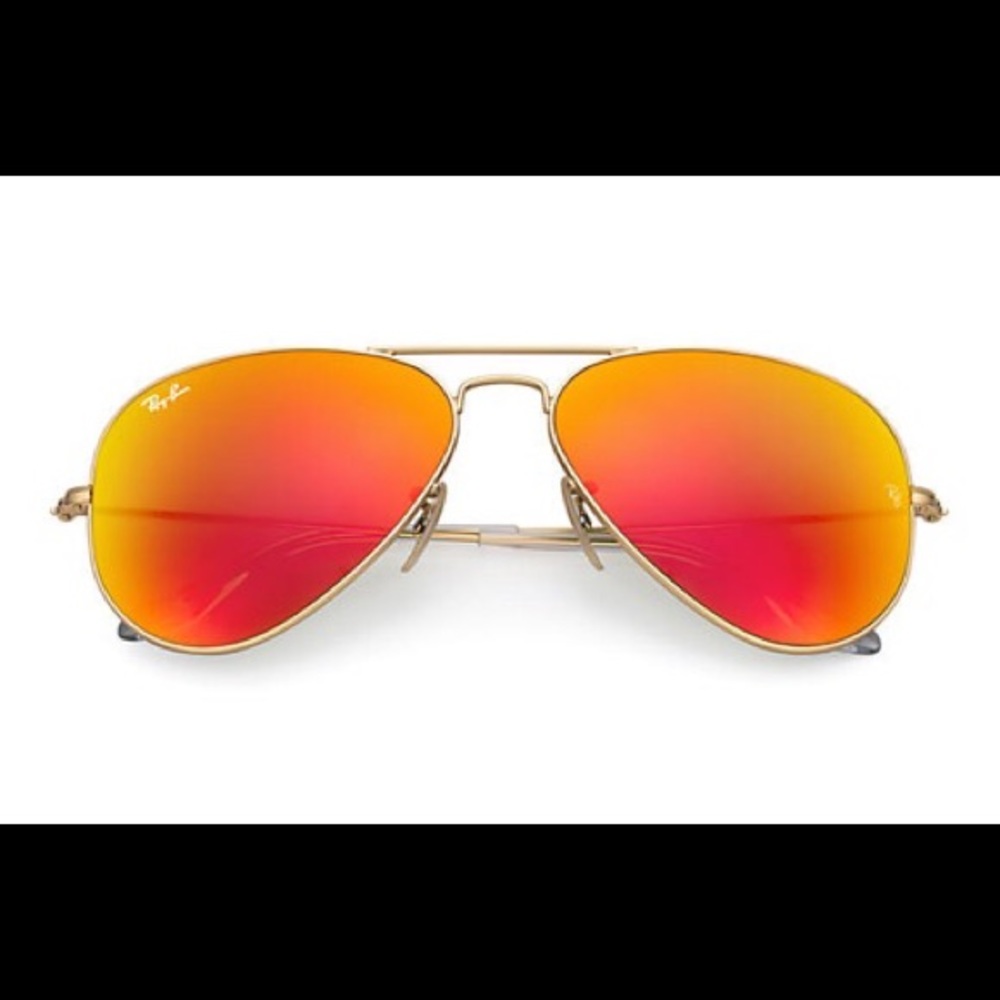 Rayban Gold Orange Flash Polarized sunglasses