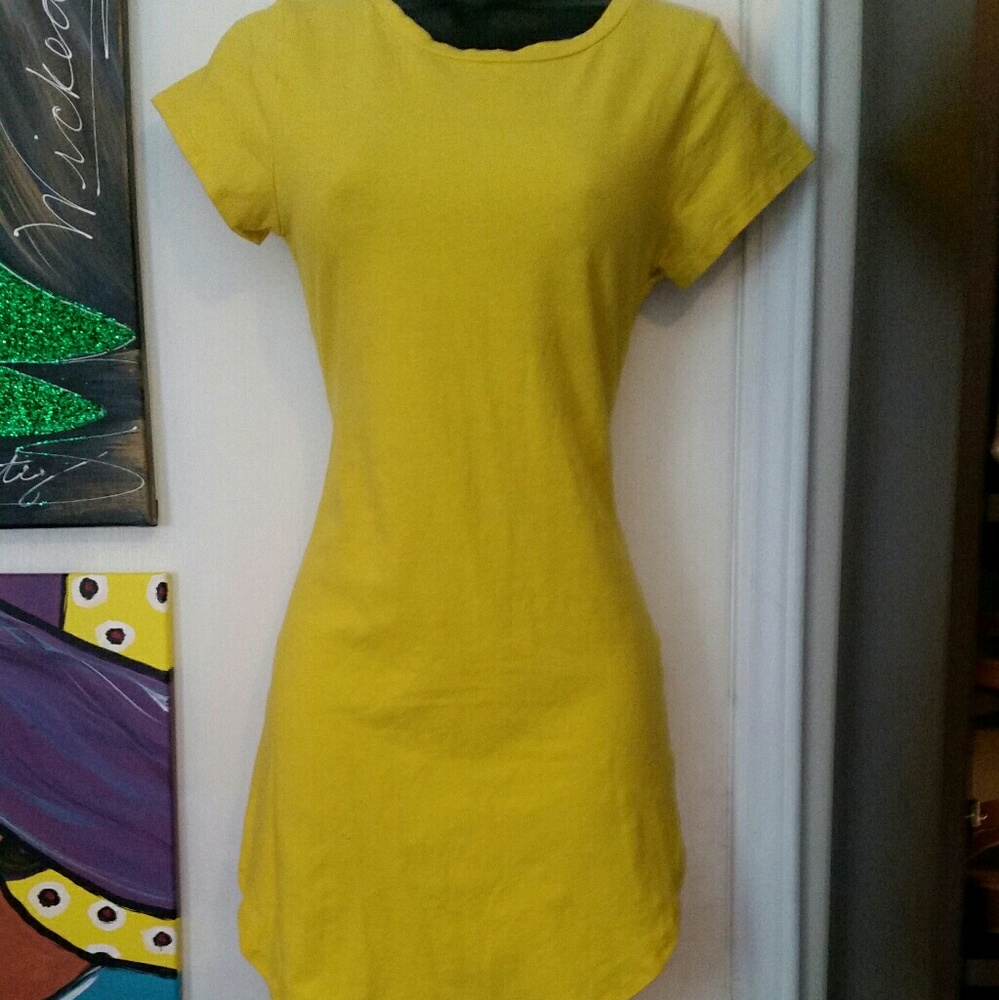 Yellow body con Dress