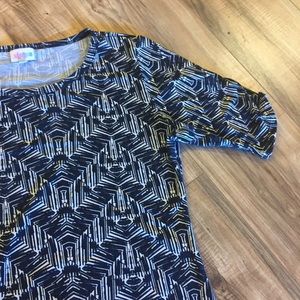 LuLaRoe Black & White Chevron Julia Dress