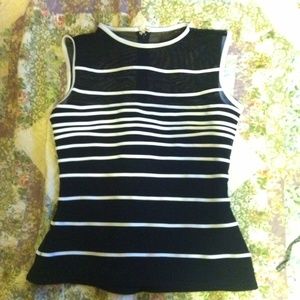 Black and white blouse