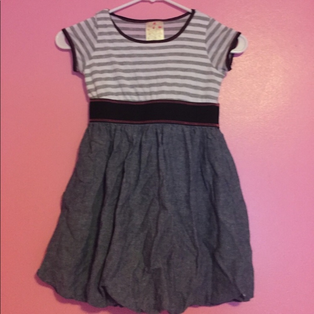 Girl's Blue & White Striped Dress Size 6x
