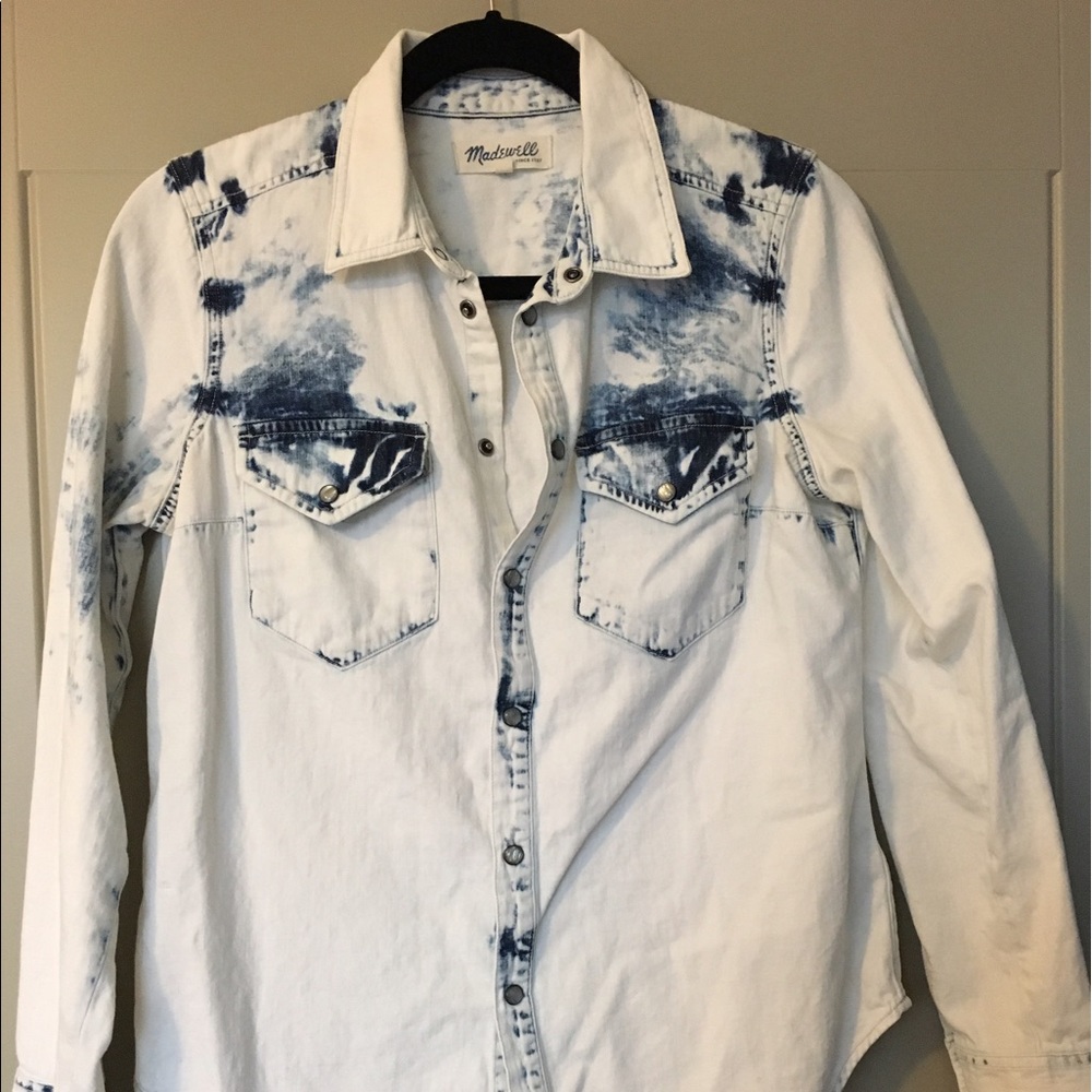 Madewell Acid Washed Denim Button Down Shirt