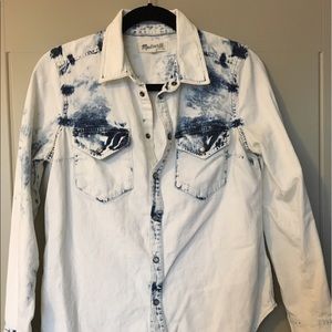 Madewell Acid Washed Denim Button Down Shirt
