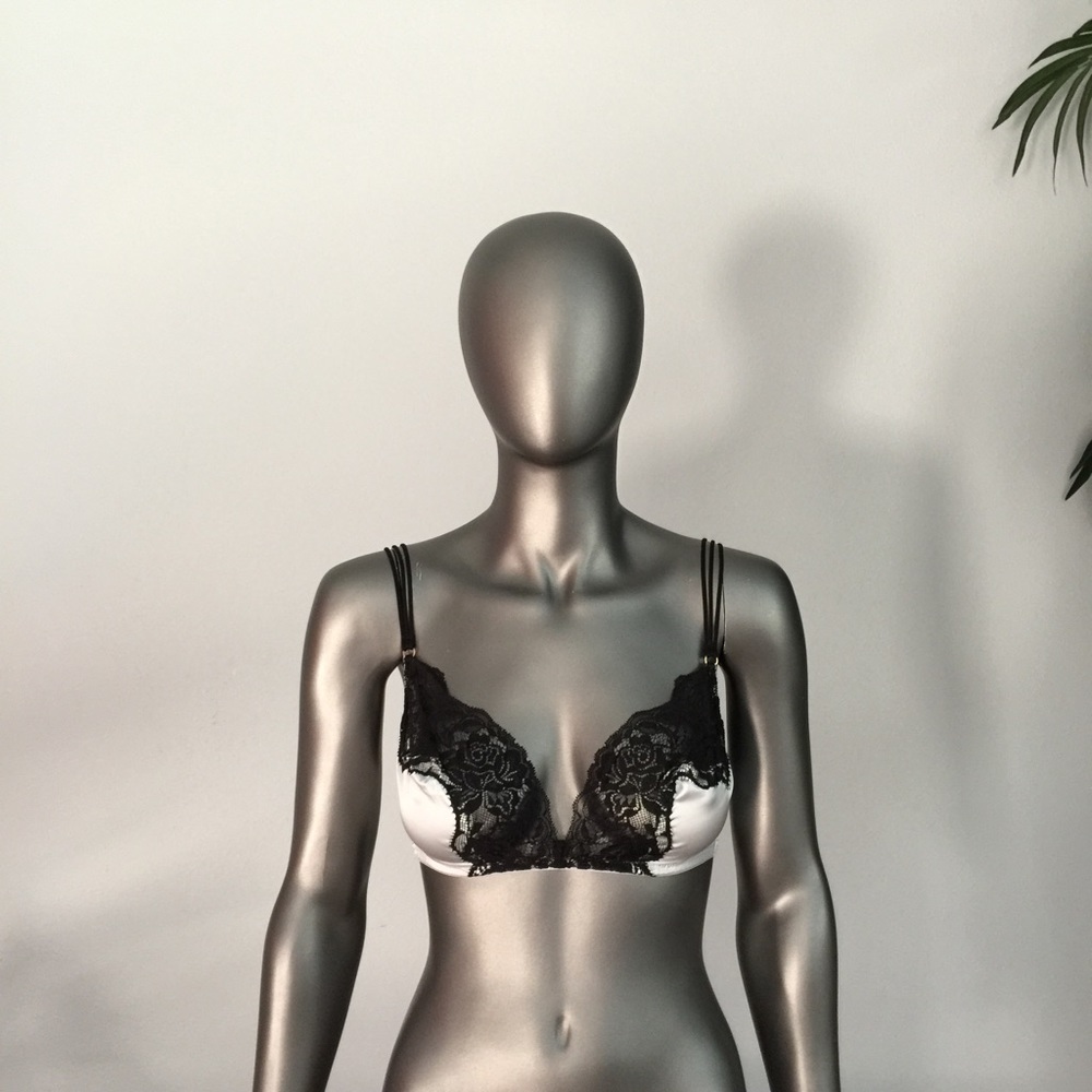 COSABELLA LUSSO Agnes Satin & Lace Bralette MEDIUM