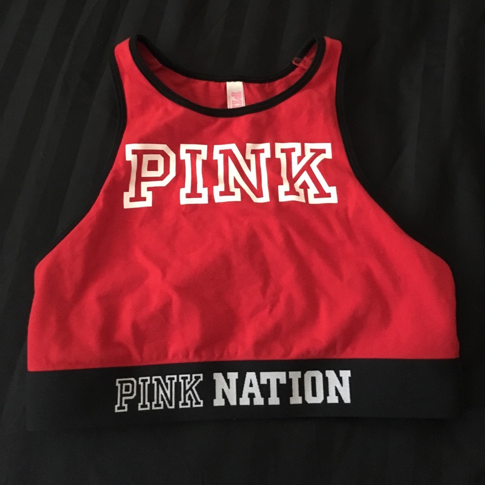 Pink sports bra!