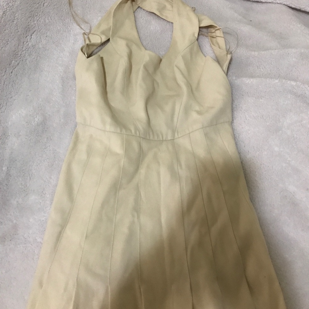 Robert Rodriguez Long light cream dress.