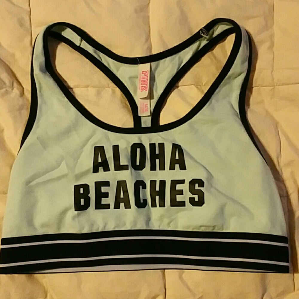 Pink sports bra