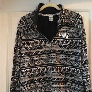 Long sleeved PINK 1/4 zip yoga jacket