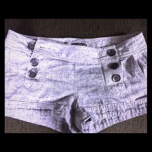 3 button low rise express shorts