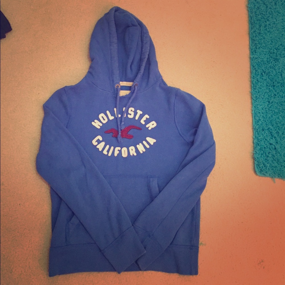 Men's blue Hollister hoodie