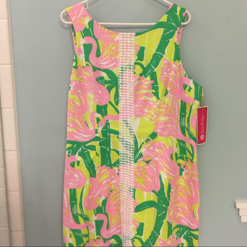 NWT Lilly Pulitzer Flamingo Print Dress Size 18