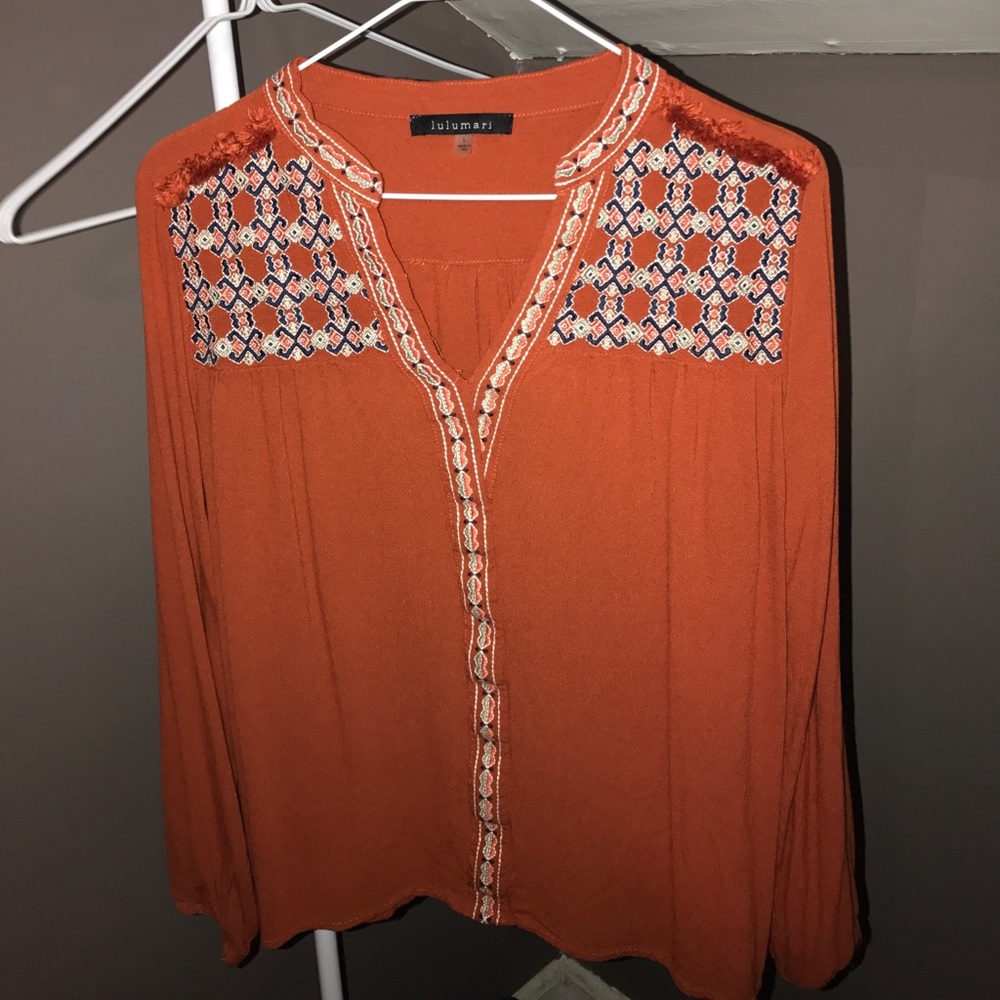 Orange blouse
