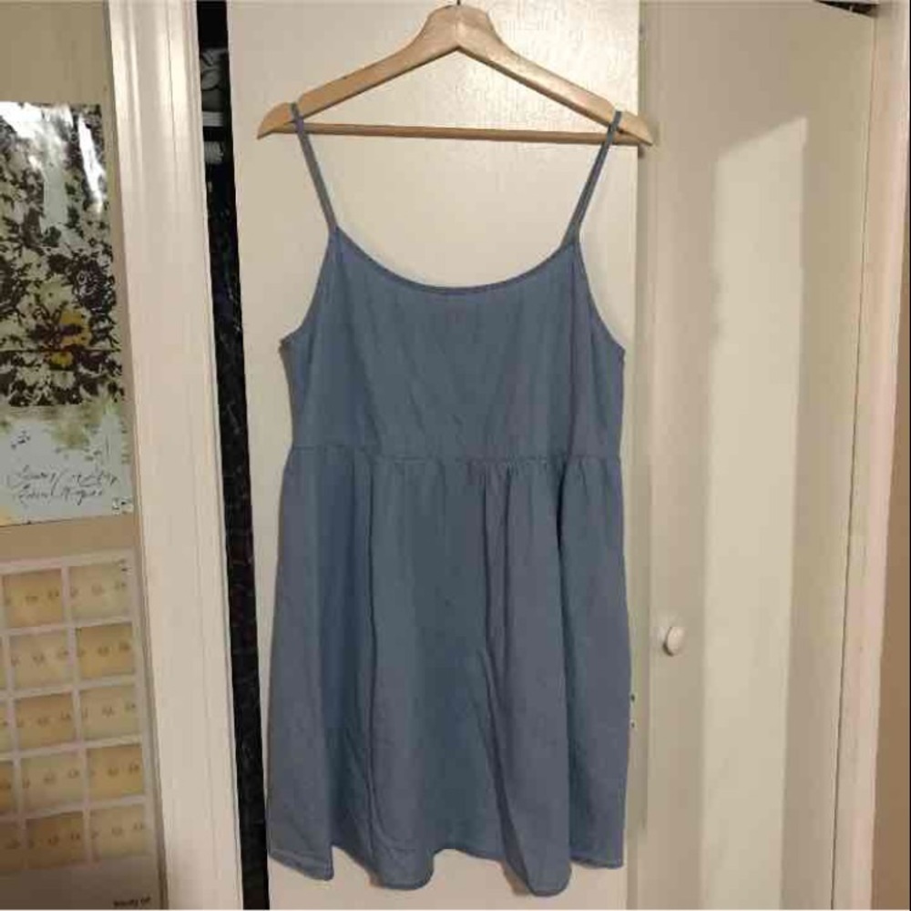 American apparel denim babydoll dress
