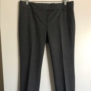 JCrew Gray Lined Capri-length Dress Pants, 8