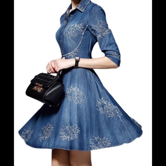 NWT Full Denim Dress - Picture 2 of 4