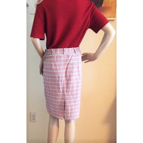 Joan Leslie Vintage 70's Plaid Pencil Skirt (M) - Picture 2 of 4