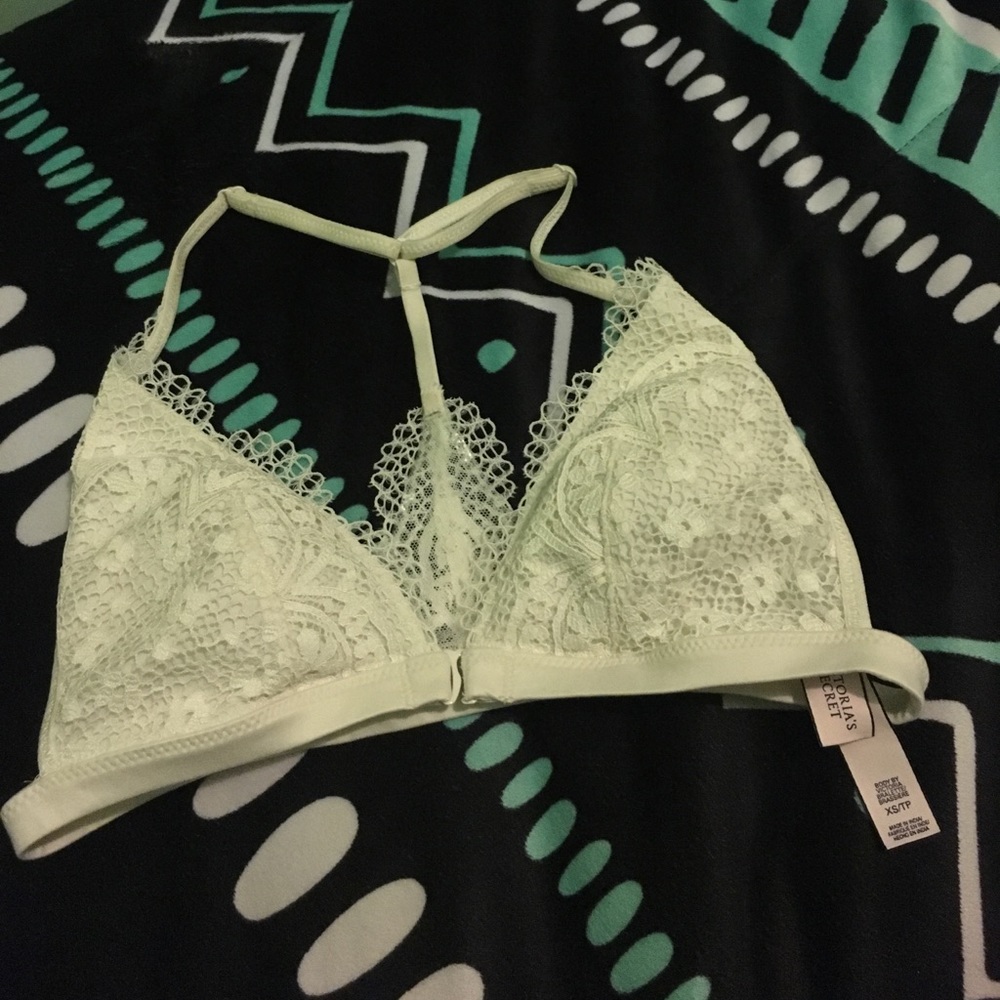 Victoria Secret white front-close bralette