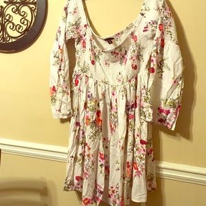 Torrid Off the shoulder floral peasant dress