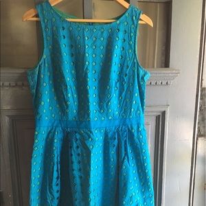 Eyelet shift dress