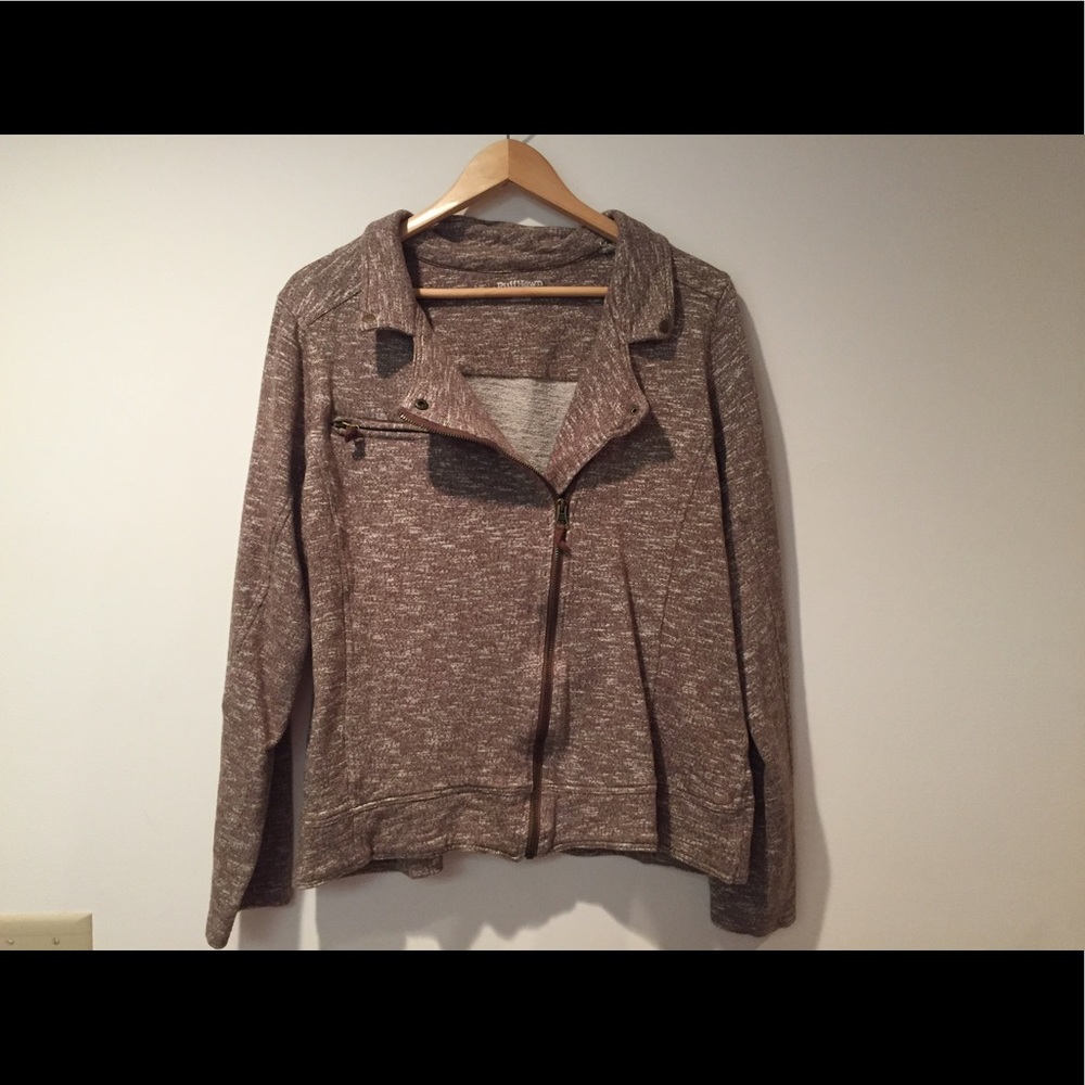 Cotton stretch zipper jacket