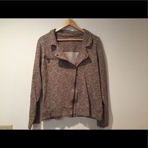 Cotton stretch zipper jacket