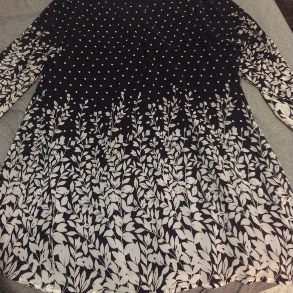 ASOS Curve black and white floral dress