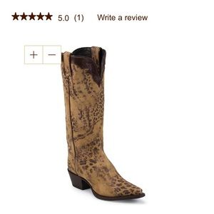 Leather leopard Nocona cowboy boots