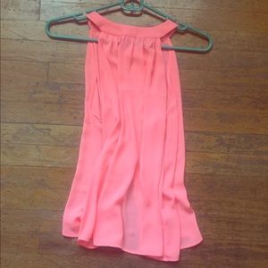 Hot pink open back shirt