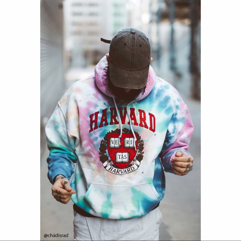 Tie Dye Harvard Graphic Hoodie!