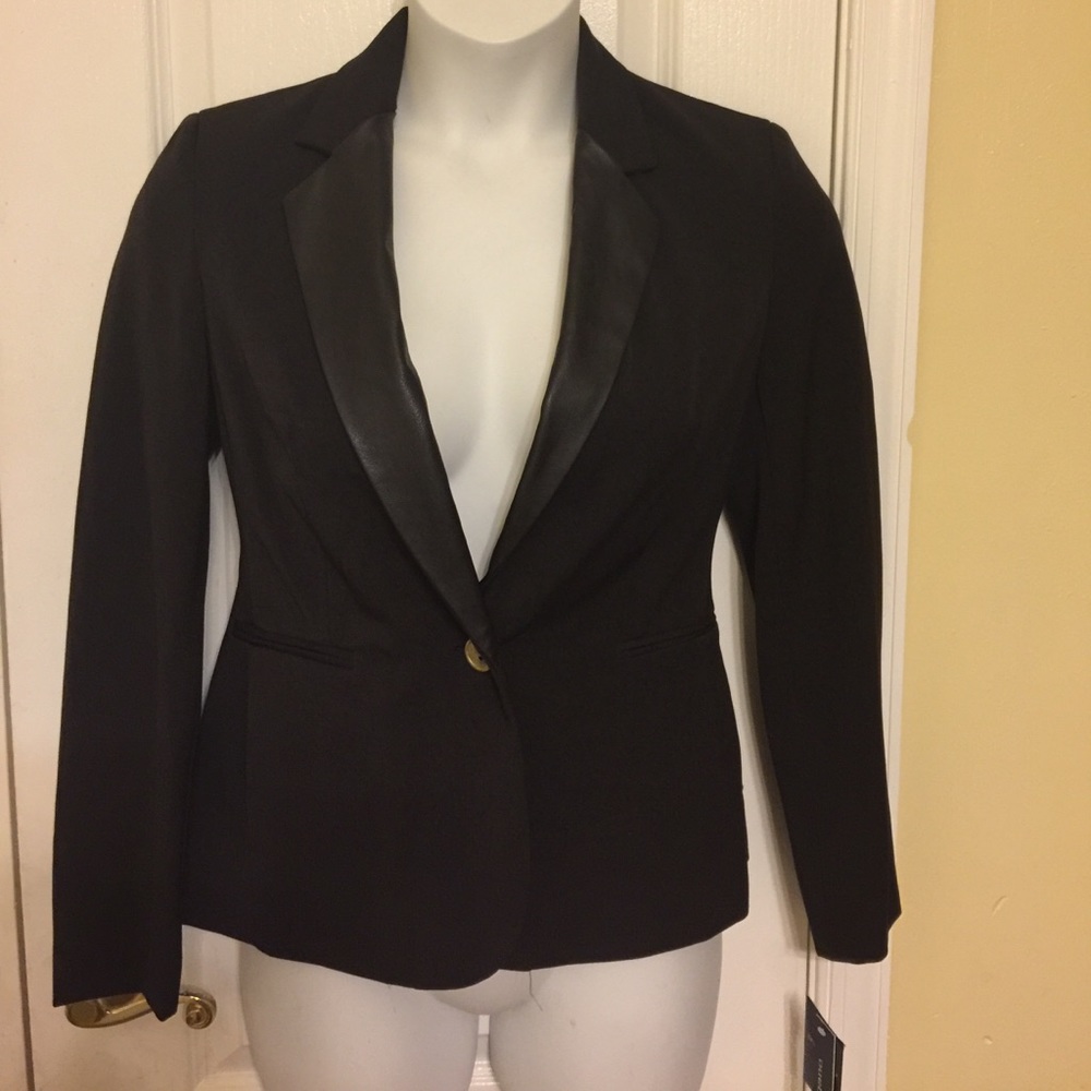Sharagano Luxe chocolate blazer 4