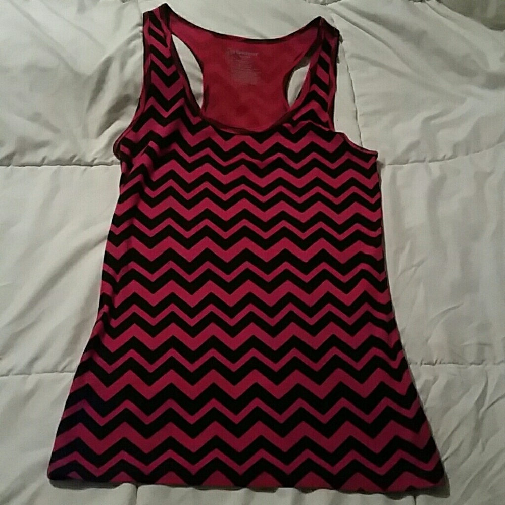 Black and red tank top