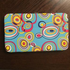 Colorful circle flat wallet