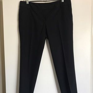 JCrew Black Lined Capri-length Dress Pants, 8
