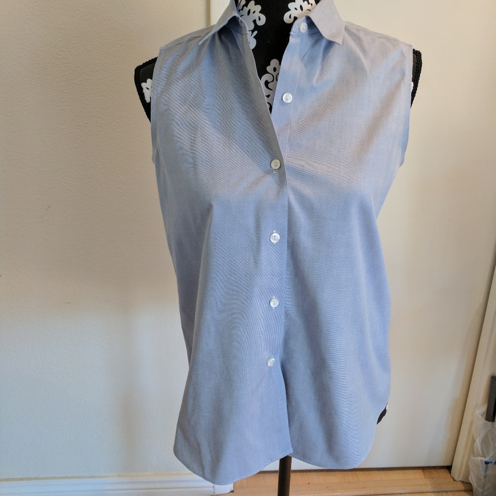 Talbots blue button down shirt
