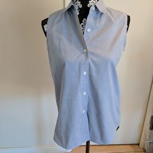 Talbots blue button down shirt